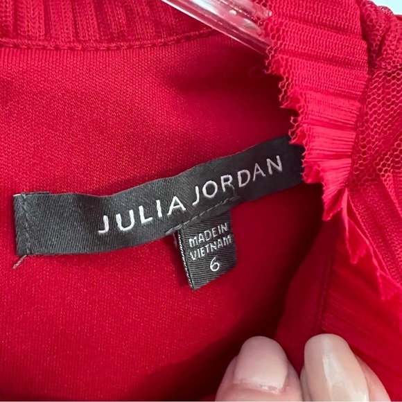 JULIA JORDAN Sheath Mini Dress in Vibrant Red Size 6 — NWT - Picture 8 of 11